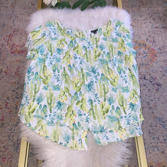 Torrid Cactus Blouse Size 00 - Picture 1 of 16